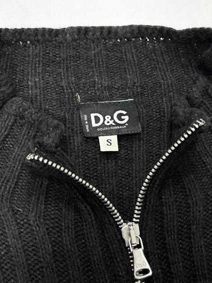 Dolce & Gabbana tight cropped black Knit F/W2011 Size S