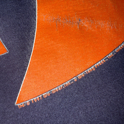 WU-TANG CLAN 90s 1997 Copyright Big Logo Vintage Tee Size L