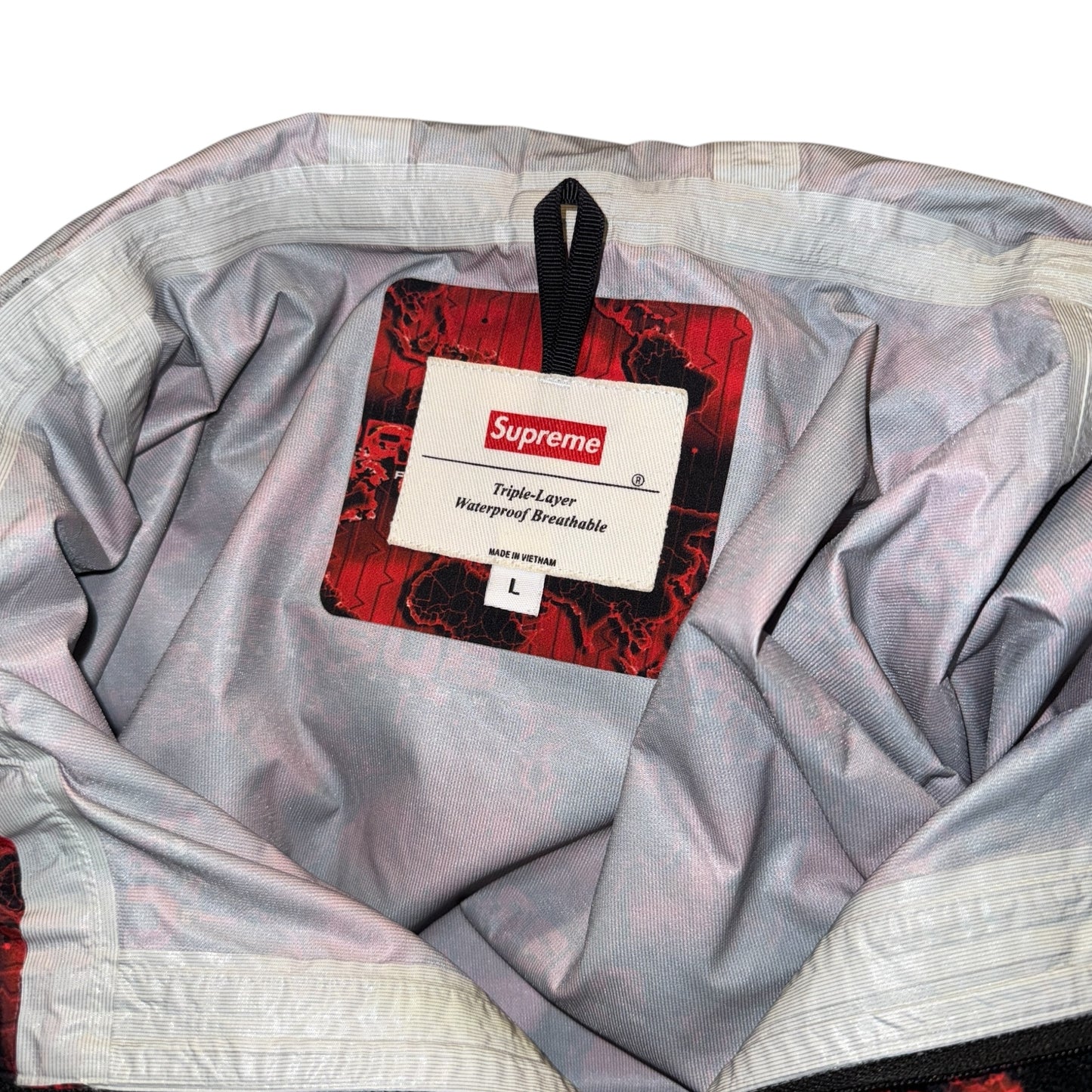 Supreme 18SS 18SS World Famous Taped Hooded Jacket Size L