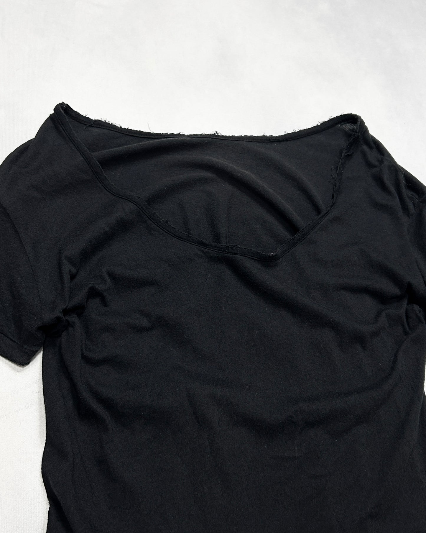 SILENT DAMIR DOMA Twisted Raw-Edge T-Shirt Black Size XS