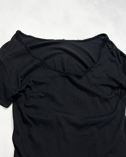 SILENT DAMIR DOMA Twisted Raw-Edge T-Shirt Black Size XS