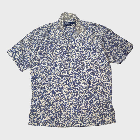 Polo by Ralph Lauren 90s Patterned Silk Shirt Size S