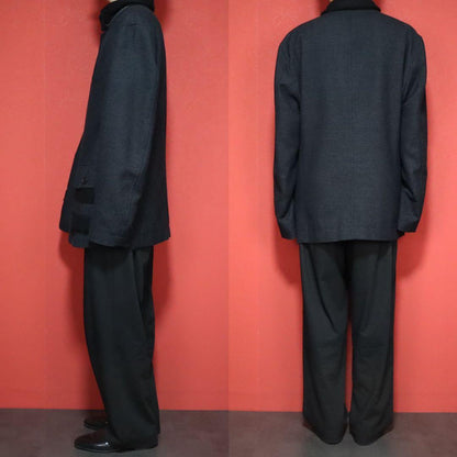 ISSEY MIYAKE MEN 08AW Knit Panel Stand Collar Coat Size 5