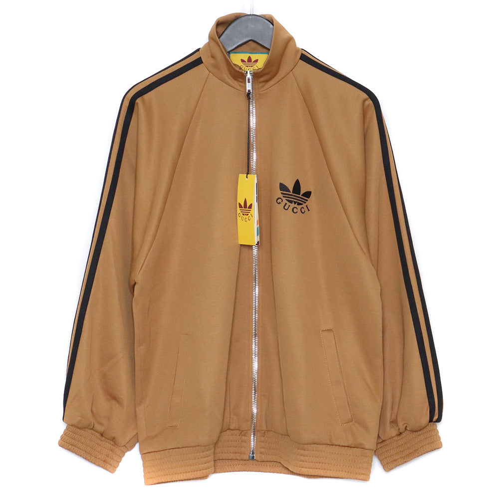 GUCCI × ADIDAS Cotton Jersey Track Jacket Brown Size S