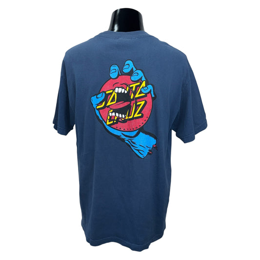 SANTA CRUZ 00s "SCREAMING DOT" Vintage Fade Blue Size LXL