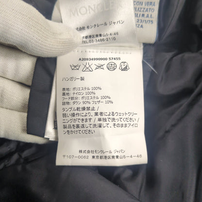Moncler SAISSAC GIUBBOTTO Black Hooded Down Coat Size 00