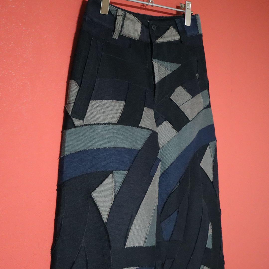 ISSEY MIYAKE 00s Reconstructed Patchwork Pants Black Size 1