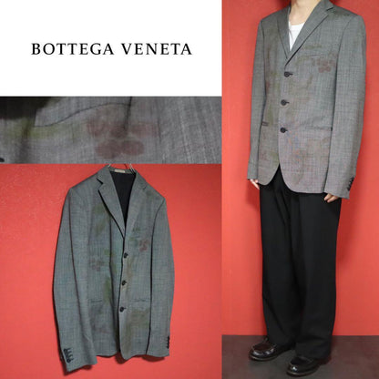 Bottega Veneta Cherry Print Wool Tailored Jacket Size 48