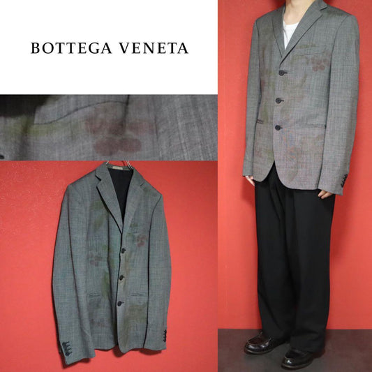 Bottega Veneta Cherry Print Wool Tailored Jacket Size 48