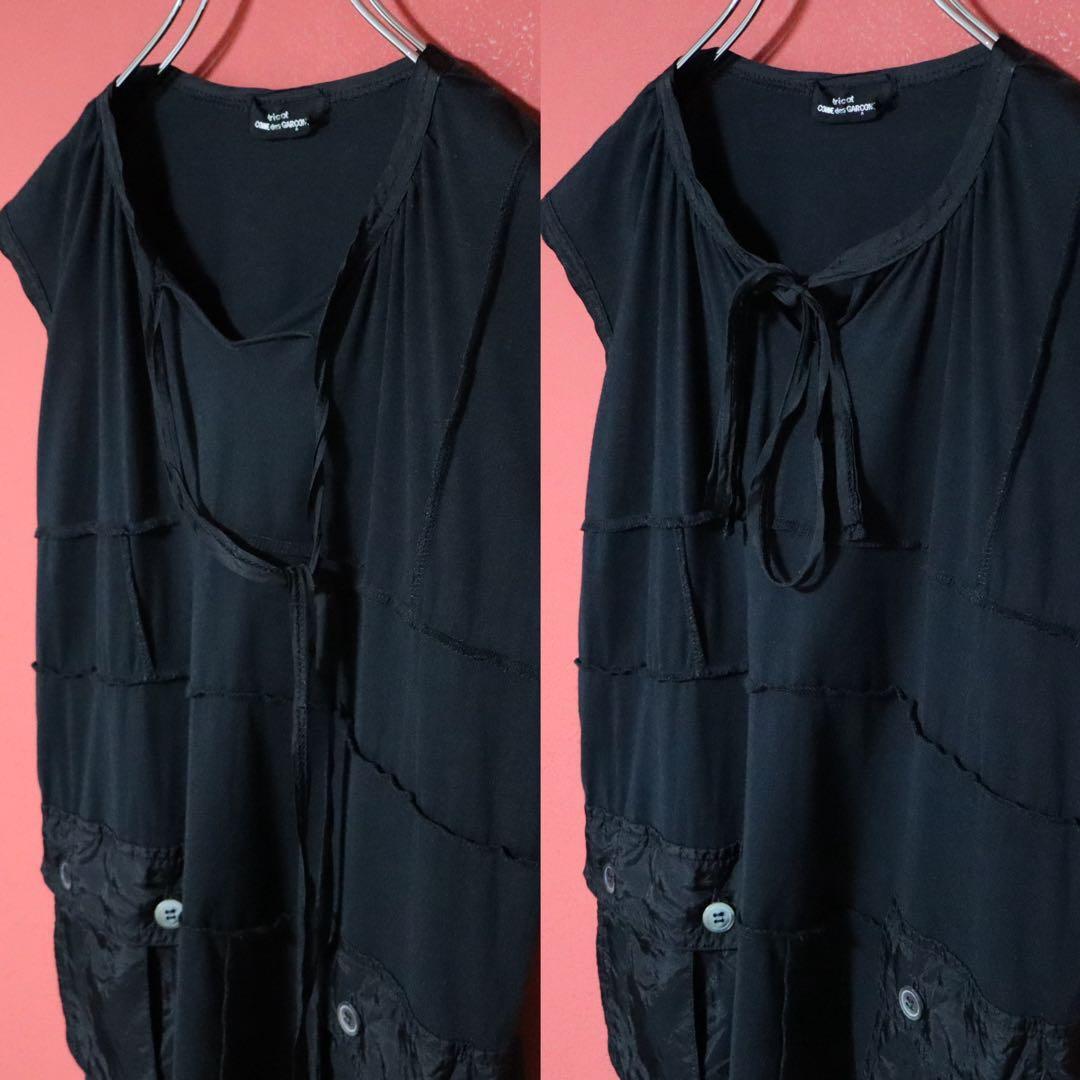 tricot COMME des GARCONS 05SS Ribbon Top Black Size FREE