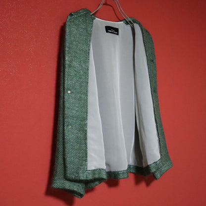 tricot COMME des GARCONS 97AW Tweed Knit Jacket Size FREE
