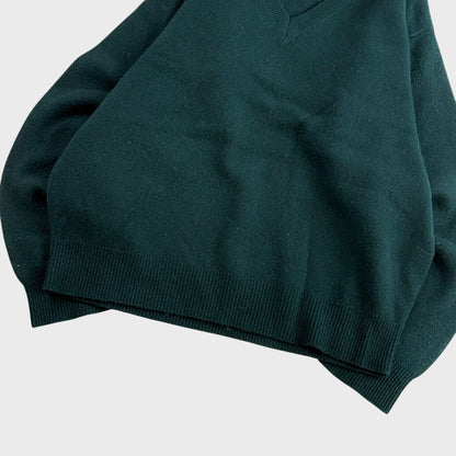 HILLS AVENUE Wool Knit Sweater Green Size L