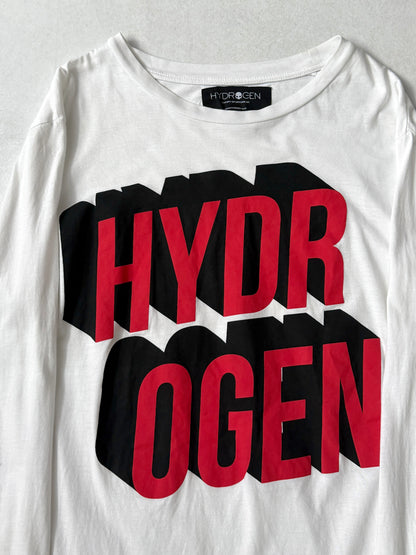 HYDROGEN White Cotton Long Sleeve T-Shirt Size L