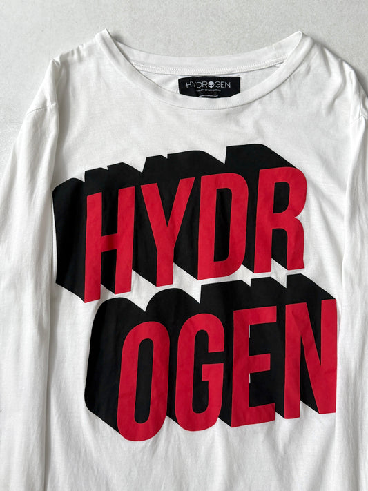 HYDROGEN White Cotton Long Sleeve T-Shirt Size L