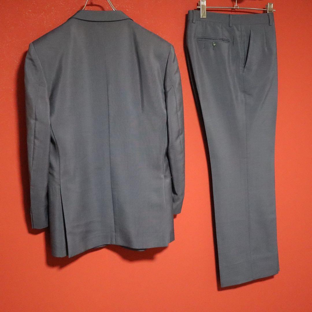 Lanvin Wool Mohair Logo Tailored Suit Jacket Blue Size M