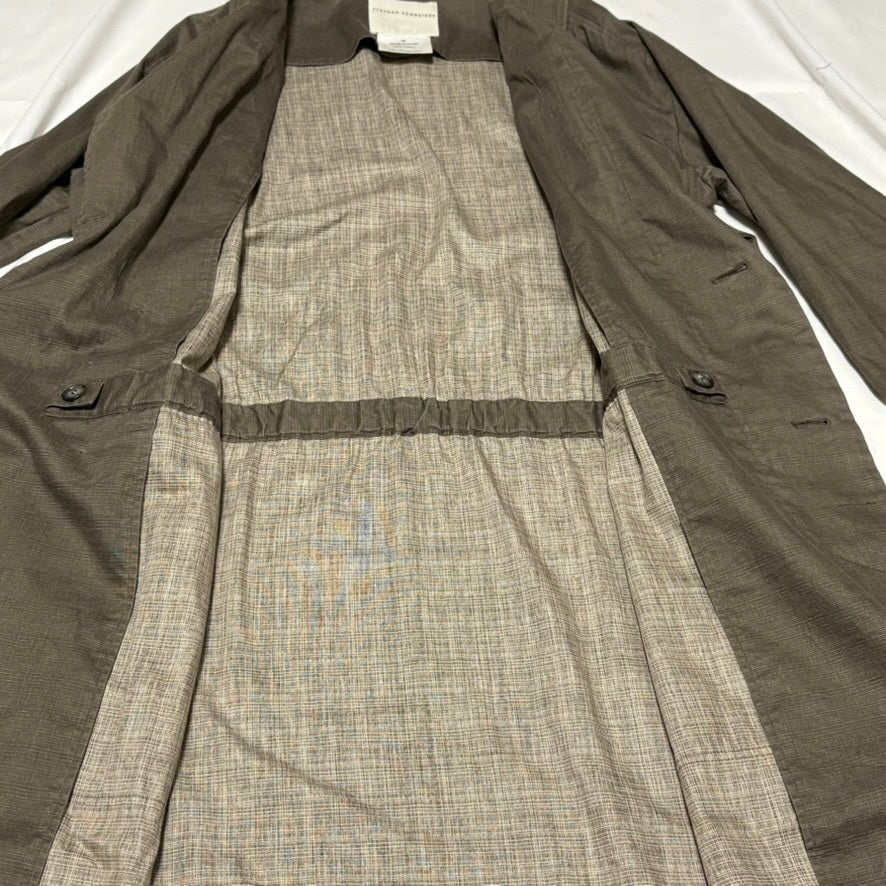 STEPHAN SCHNEIDER Khaki Cotton Balmacaan Coat Size 4