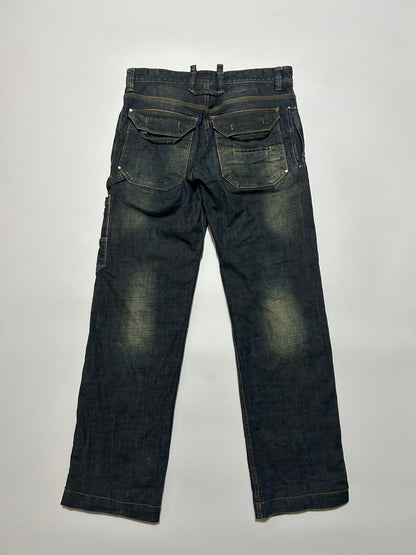 Dolce & Gabbana D&G 2000s Indigo Painter Jeans Size 44
