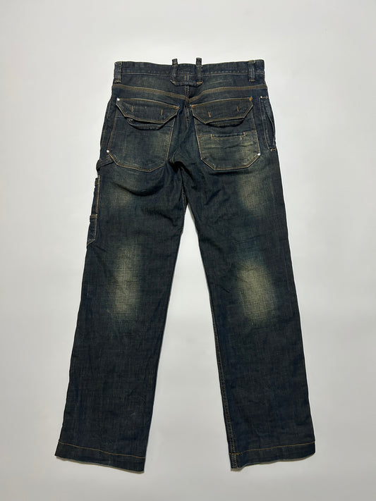 Dolce & Gabbana D&G 2000s Indigo Painter Jeans Size 44