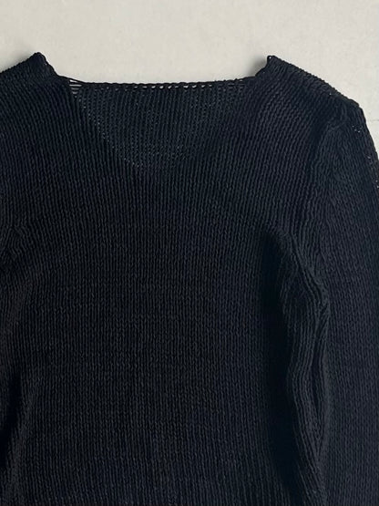 Vintage KristenseN Black Braid Sleeve Shirt Size 2