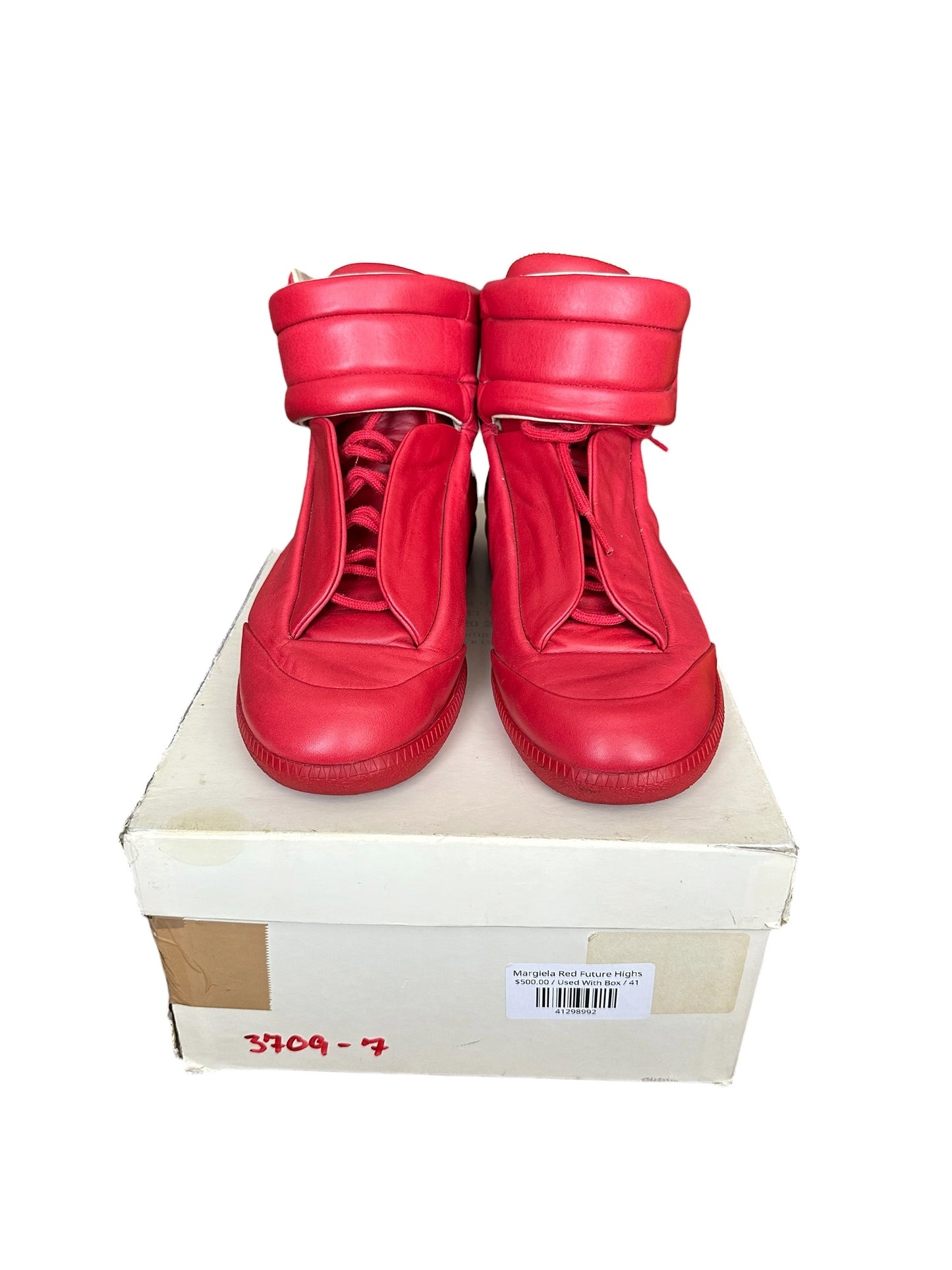 Maison Margiela Red Future Hi-Top Sneakers