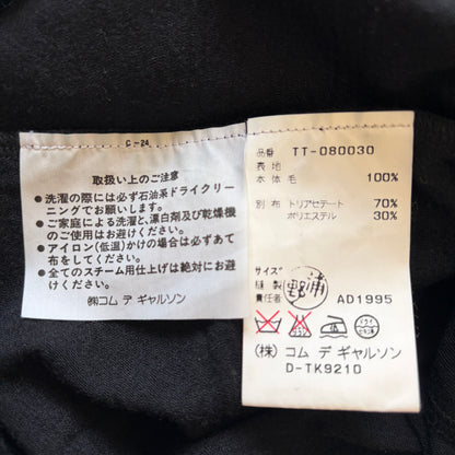 Japanese Brand tricot CDG Black Long Sleeve Shirt Size XS