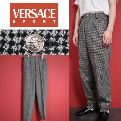 Versace Sport Medusa Cashmere Wide Slacks Size 46