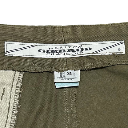 MARITHE FRANCOIS GIRBAUD 80s Pleated Shorts Olive Size 28