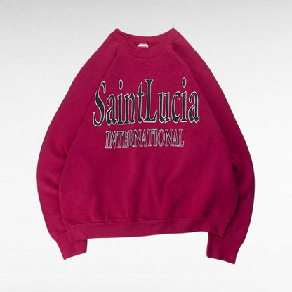 Fruit Of The Loom 90s Sweatshirt Pink Size L