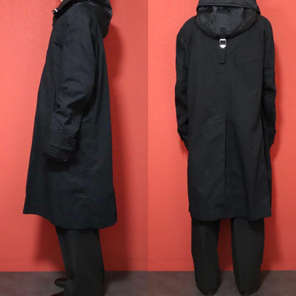 Sacai 21SS Hooded Mixed Button Panelled Oxford Coat Size 3