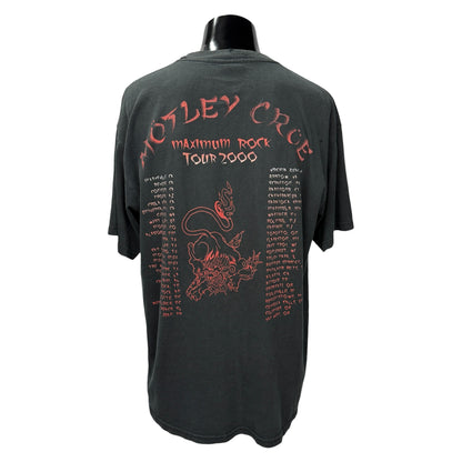 MOTLEY CRUE 2000 New Tattoo Tour Graphic T-Shirt Size XL