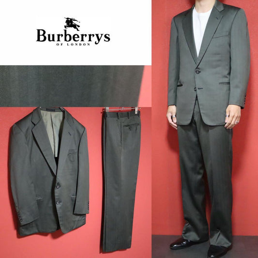 Burberrys 90s Shadow Stripe Flare Suit Blazer