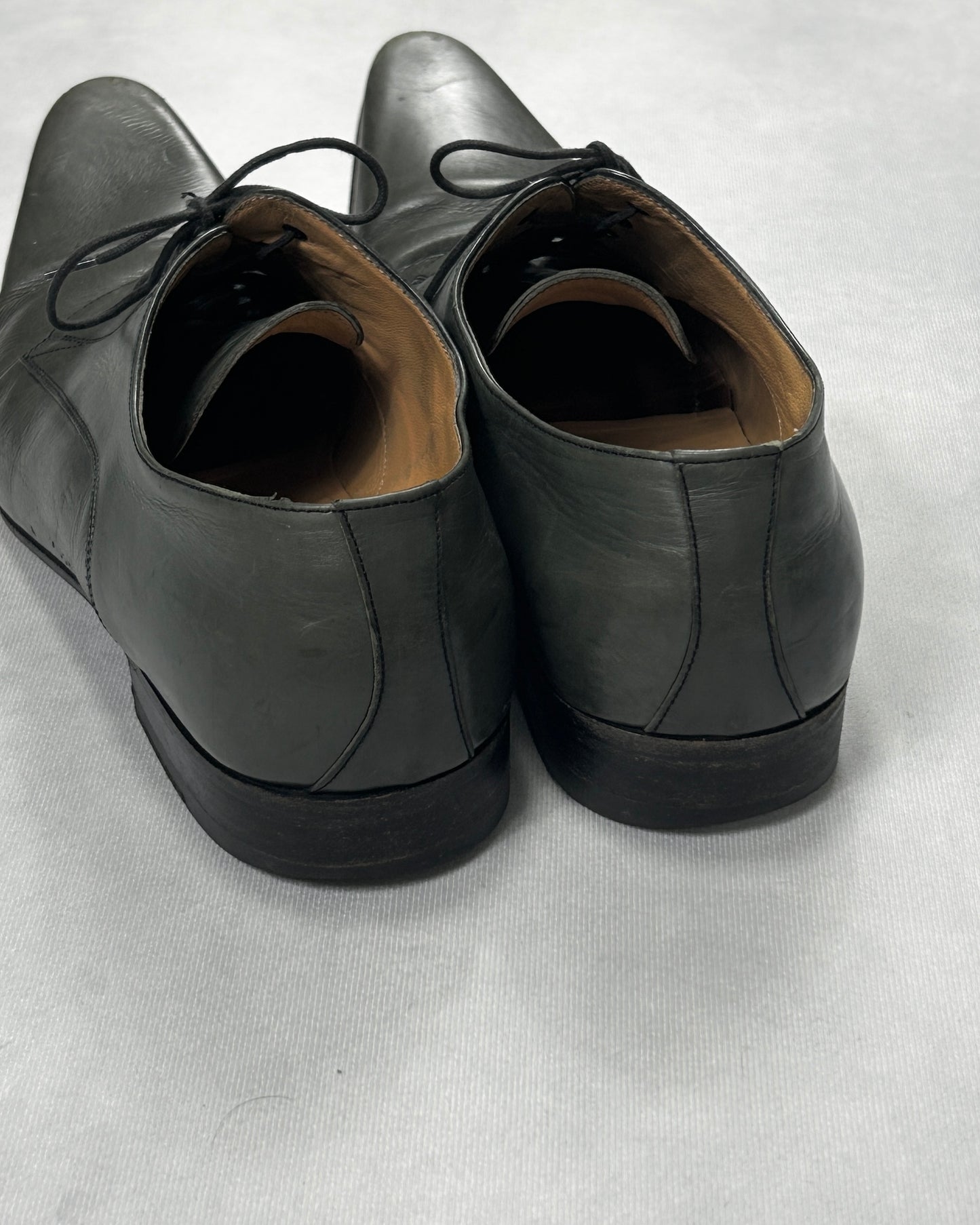 Dolce & Gabbana Plain Toe Leather Derby Shoes Black Size 13