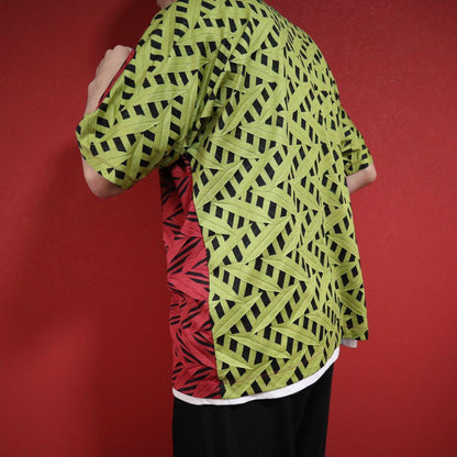 Issey Miyake SS Pleated Color Block Red Yellow Size 3