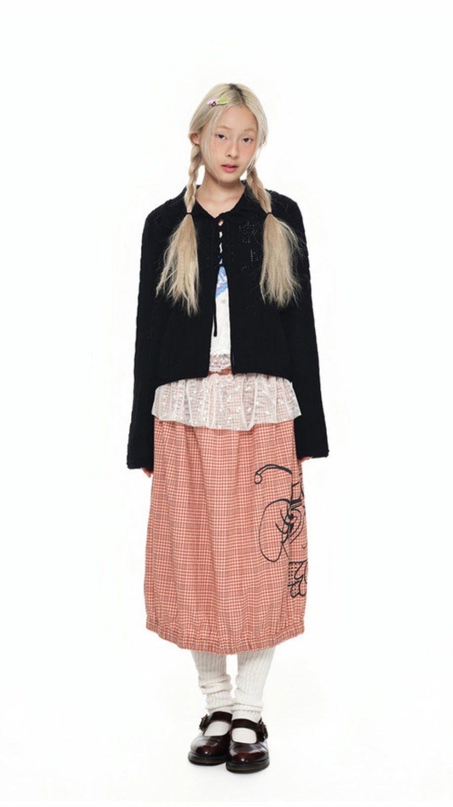 YOUTH BATH Black Lace Up Shawl Collar Cardigan Size S