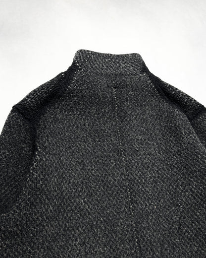 Label Under Construction Zip-Up Intarsia Knit Coat Size M