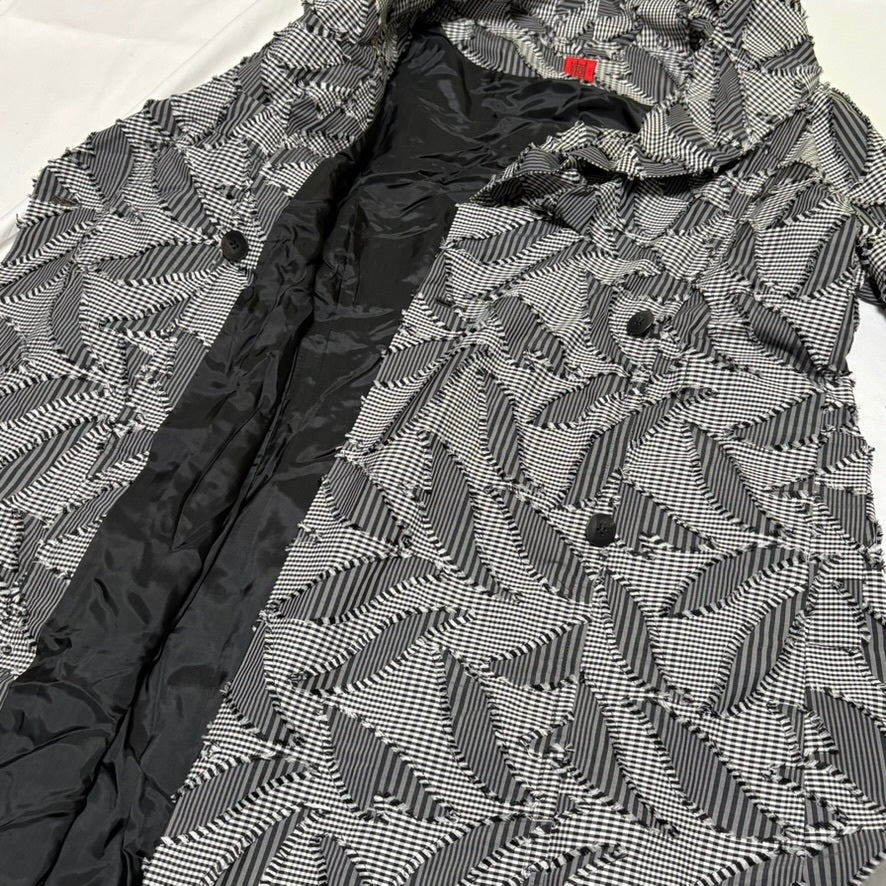 HaaT ISSEY MIYAKE 2019AW Leaf Pattern Long Coat Size 4