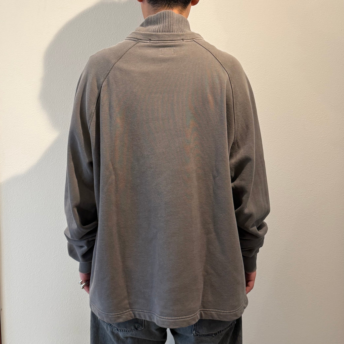 C.P. COMPANY half Half zip high neck long sleeve sweatshirt Gray Size XL