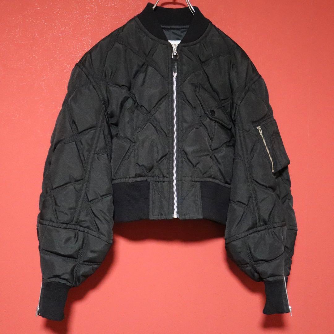 Toga Pulla 24AW Black Quilted Short Down Jacket Size S