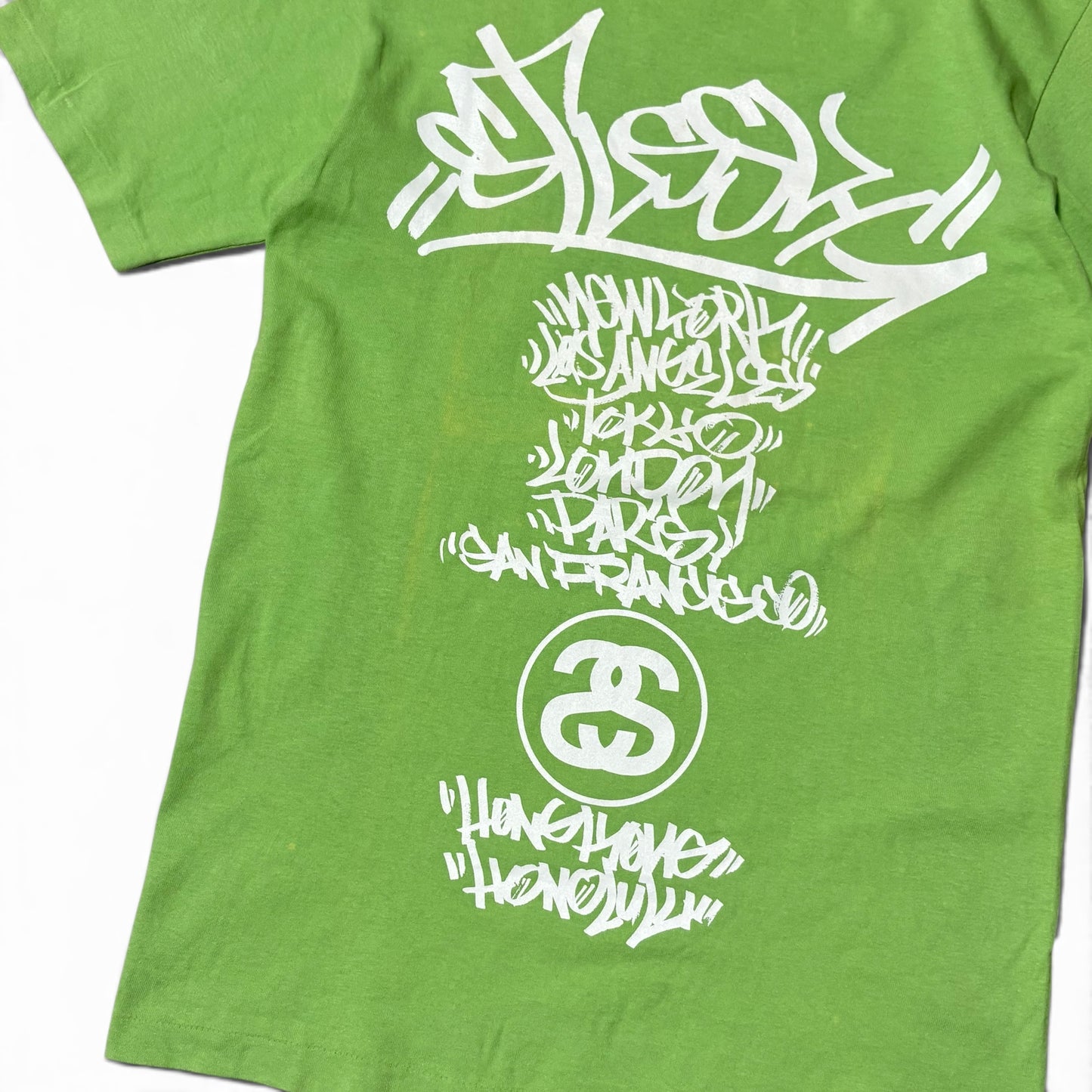 Stussy 00s SLICK World Tour Tee Faded Size S