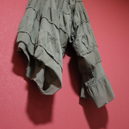 Y's Green Asymmetrical Stitch Wide Sarouel Pants Size 2