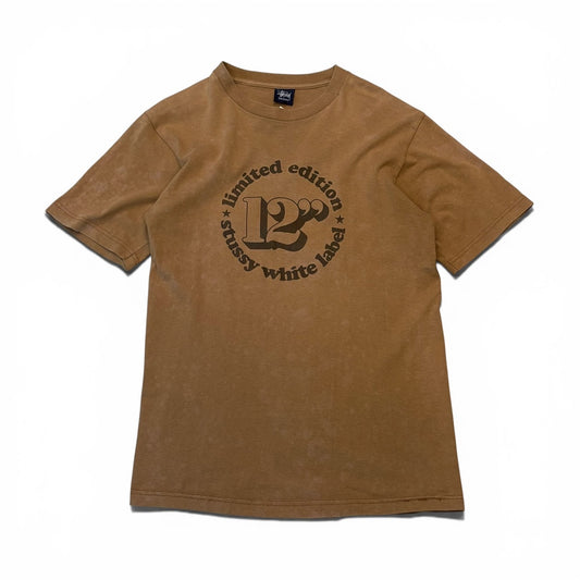 Vintage 90s Stussy Brown Promo Copy T-Shirt Size M
