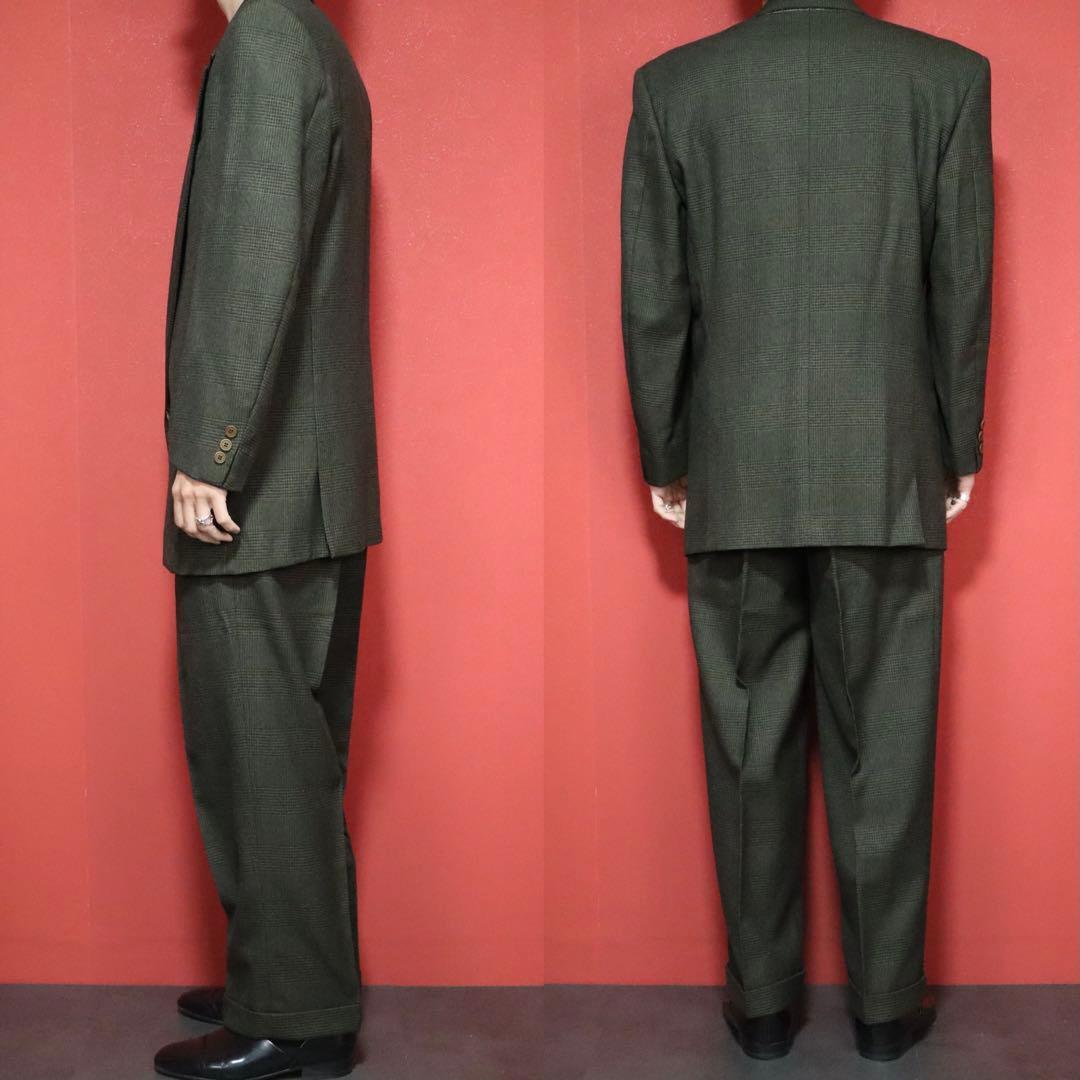 Gianni Versace 80s Khaki Houndstooth Jacket Size 46
