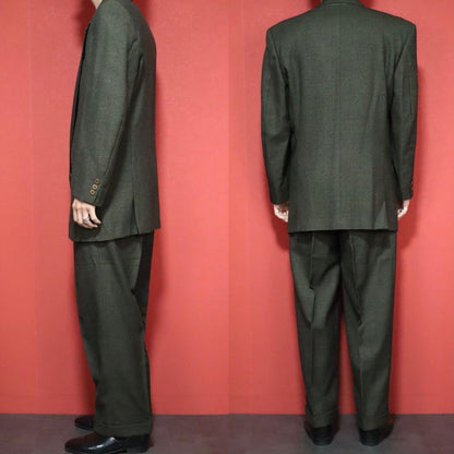 Gianni Versace 80s Khaki Houndstooth Jacket Size 46