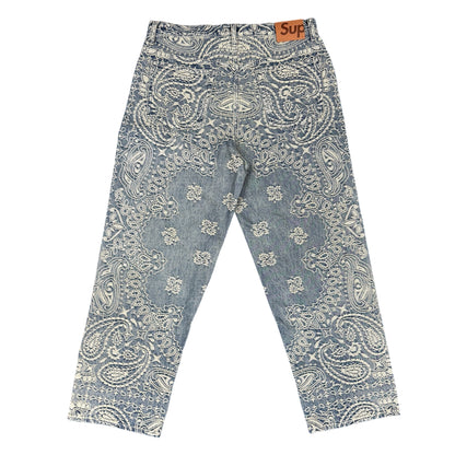 SUPREME 25SS Bandana Jacquard Baggy Jean Size 32