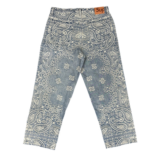 SUPREME 25SS Bandana Jacquard Baggy Jean Size 32