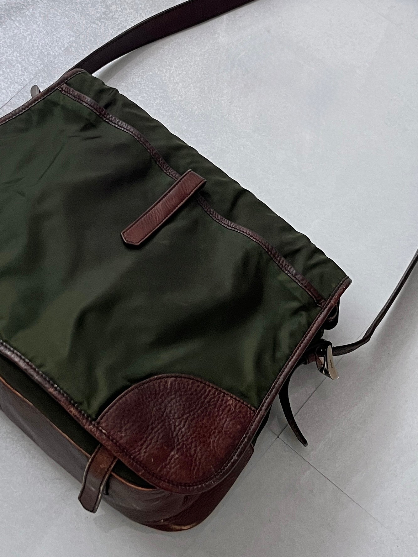 Prada Mix Material Shoulder Bag Multi Size F
