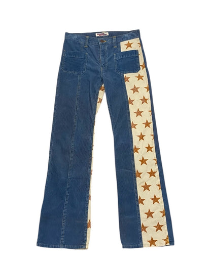 Hysteric Glamour Corduroy Star Stripe Pants Blue