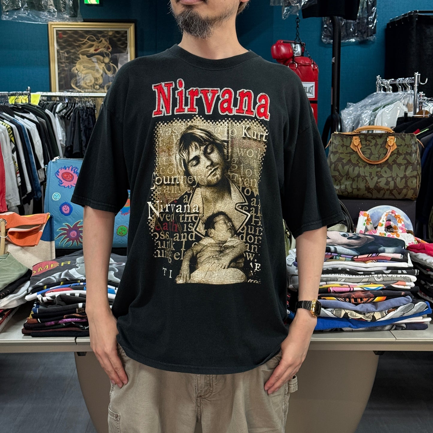 NIRVANA "KURT & FRANCES" T-Shirt Double-Sided Size XL