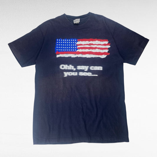 Savvy 90s Short Sleeve T-Shirt Blue Size L