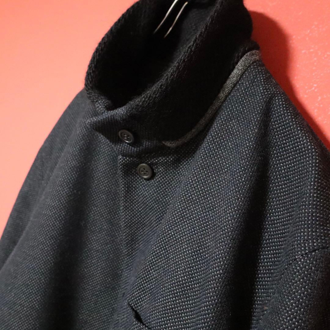 ISSEY MIYAKE MEN 08AW Knit Panel Stand Collar Coat Size 5
